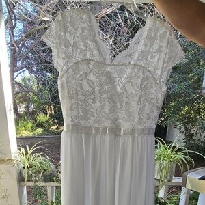 Elegant White Lace Gown